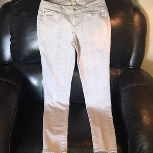 Arden b grey & white snakeskin skinny jeans size2